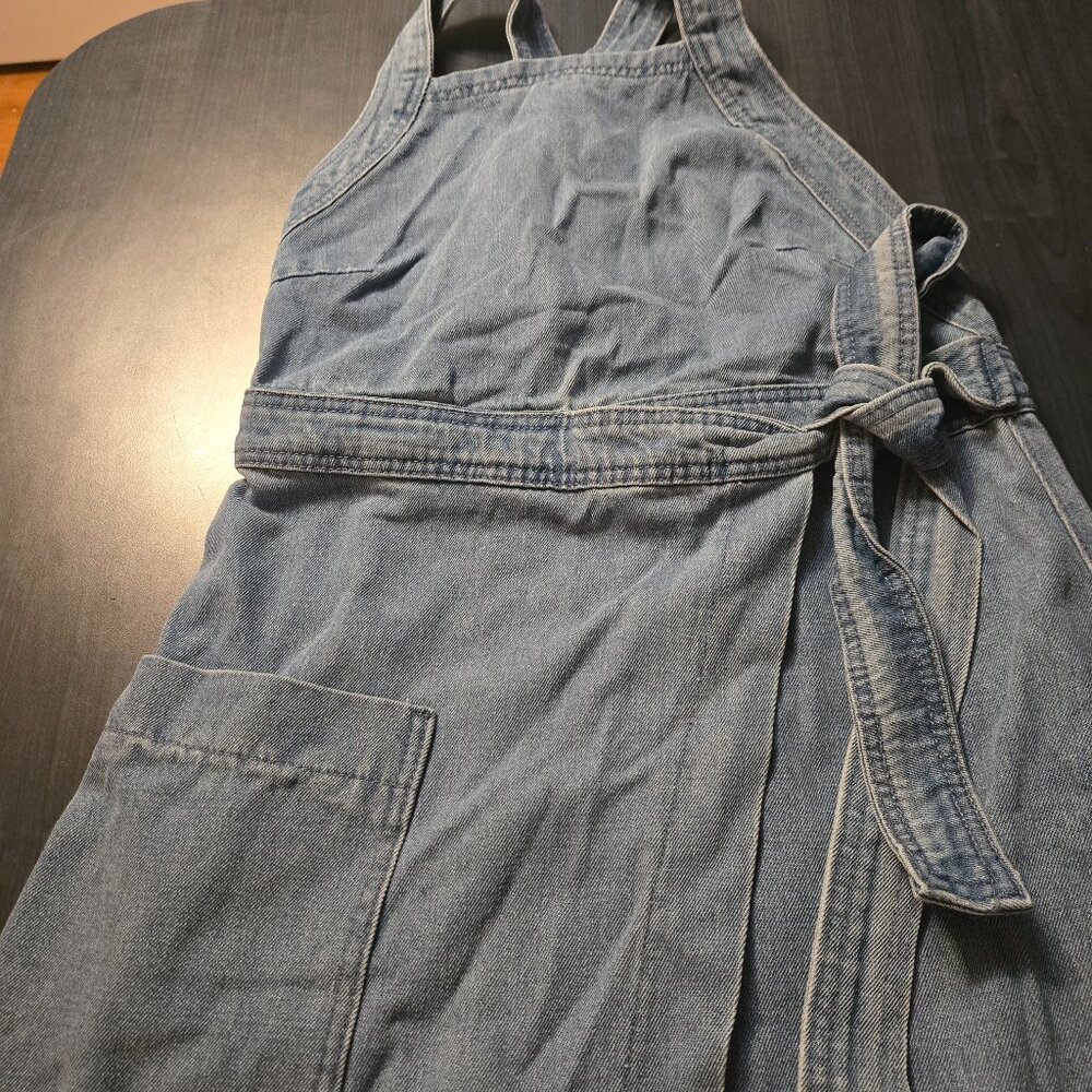 New Stella Apron Denim Dress Large - Picture 5 of 6